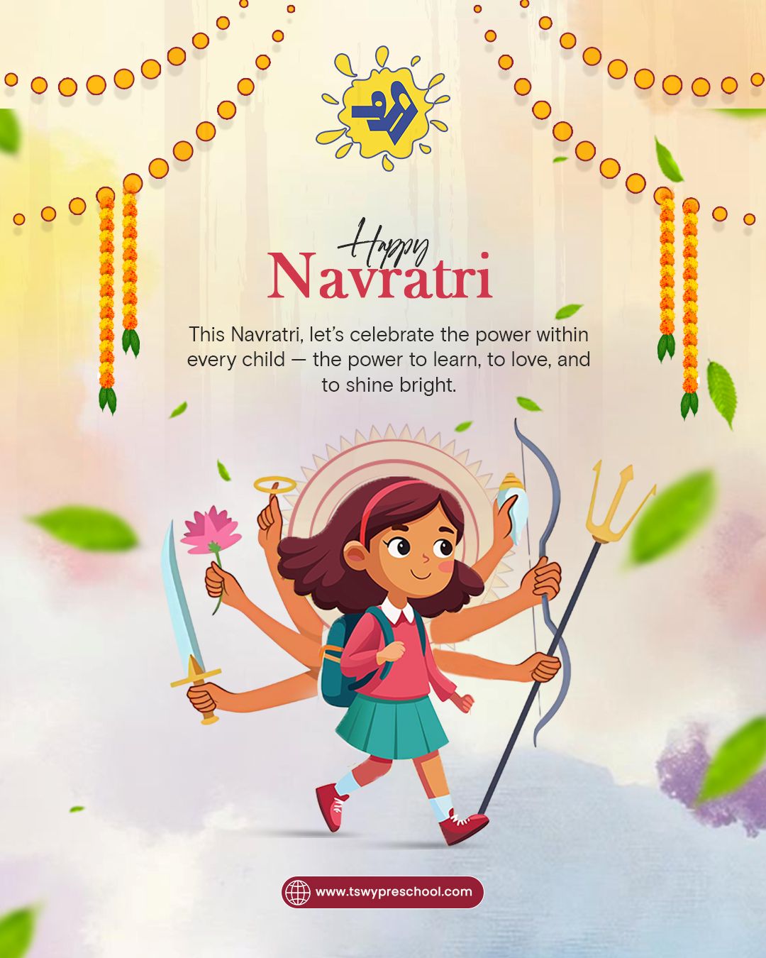 ✨ Celebrating the spirit of Navratri with colors of joy, devotion, and togetherness 🌸💫 May this festive season bring positivity, happiness, and endless smiles to our little wonders! 🪔💃🕉️
#Navratri #FestivalVibes #JoyfulCelebrations #LittleWonders #HappinessInLearning #FestiveJoy #tswypreschool