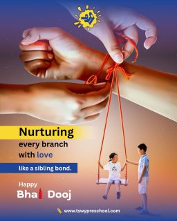Where every bond teaches love,
and every lesson nurtures care. 💛
Happy Bhai Dooj from TSWY Preschool — where learning grows like family.
#HappyBhaiDooj #TSWYPreschool #LightOfLearning #GrowingWithCare #SiblingBond #PreschoolIndia #FestivalOfBonds #TogetherWeGrow #NurturingEveryBranch #EducationWithHeart