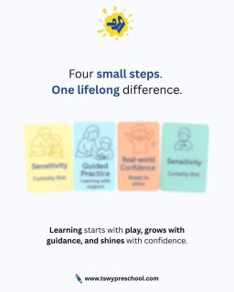 Every great journey begins with small steps. 🌱
At TSWY Preschool, we nurture curiosity, guide with care, build confidence, and grow integrity — shaping children for a lifetime of learning and success. 💛💙

Because in early childhood education,
every step counts — and every child matters. ✨

👣 Four small steps. One lifelong difference.

#TSWYPreschool #EveryStepCounts #PreschoolJourney #EarlyLearningMatters #LearningThroughPlay #PremiumPreschool #ChildDevelopmentJourney #ValueBasedEducation #FutureReadyKids #BuildingConfidence