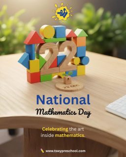 Wonder in patterns.
Imagine in shapes.
Discover through numbers.
That’s the art of early learning.
Happy National Mathematics Day!
#NationalMathematicsDay #TSWYPreschool #WonderImagineDiscover #EarlyLearning #MathForKids #PlayBasedLearning #PreschoolIndia #LearningThroughPlay #ShapesAndNumbers #BrainDevelopment #HolisticLearning
