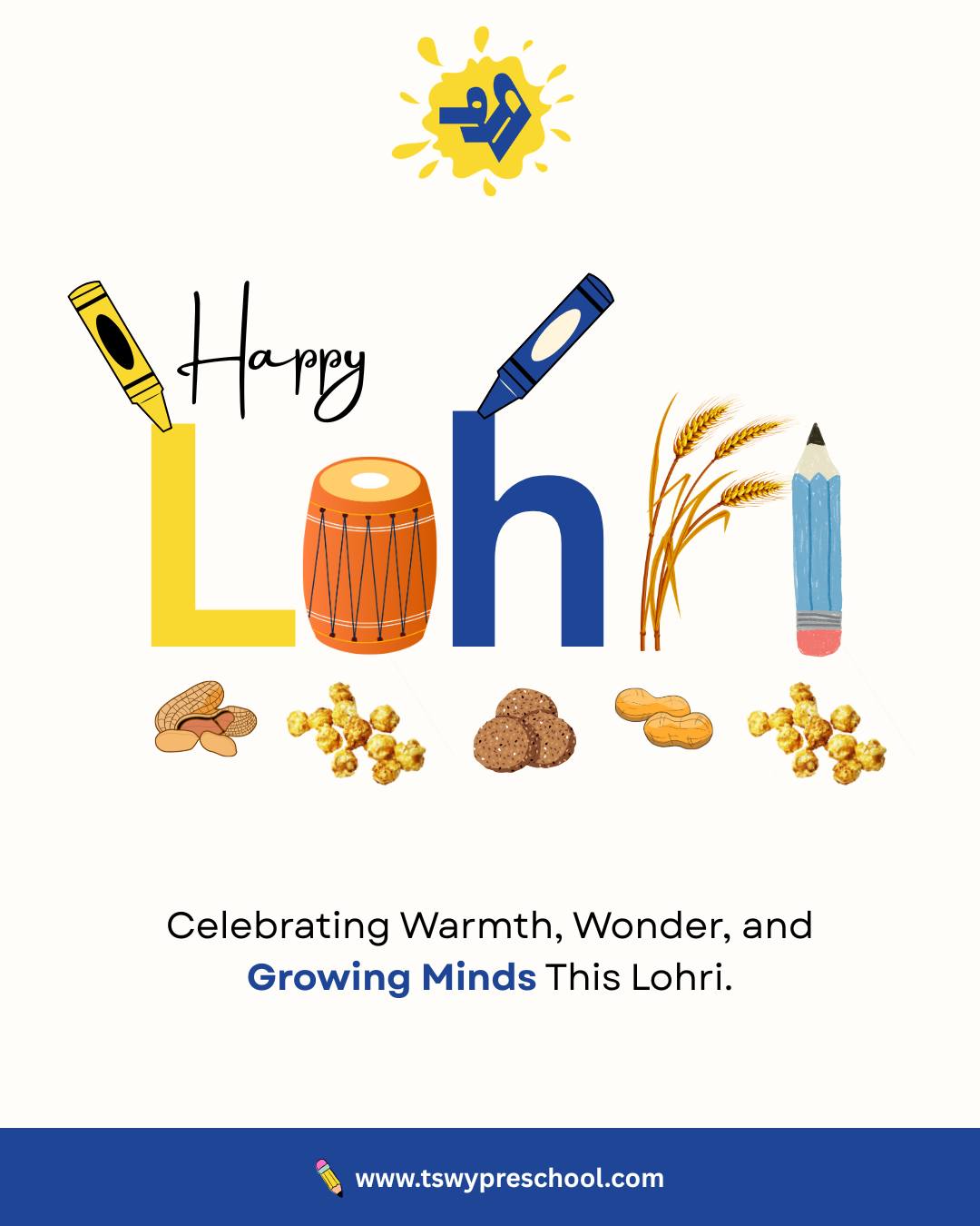 Little hands, bright minds, and hearts full of warmth. 🔥✨This Lohri, we celebrate more than a festival —
we celebrate curiosity, culture, and growing minds coming together.
May the season of harvest bring joy, learning, and endless wonder to our little learners and their families.Happy Lohri from the TSWY family 🌾🪁#HappyLohri #TSWY #TSWYPreschool #LohriCelebrations #IndianFestivalsAtSchool #CulturalLearning #EarlyYearsEducation #GrowingMinds #PreschoolLife #LearningBeyondBooks #FestiveLearning #ParentsOfToddlers #foundationyears