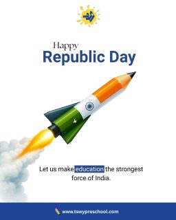 As India rises, TSWY Preschool believes education must lead the way 🚀
This Republic Day, we recommit to nurturing curious minds, confident learners, and responsible citizens from the very beginning.Because a stronger India is built in classrooms —
one child at a time.#RepublicDay #RepublicDayIndia #TSWYPreschool #EducationForIndia #EarlyYearsMatter #FutureOfIndia #LearningNation #PreschoolIndia #NationBuilding #EducatingTomorrow #indiaat77
