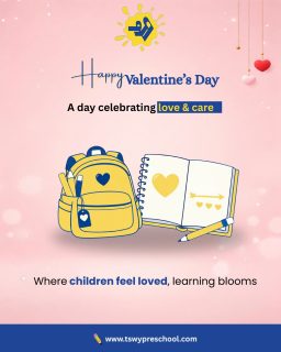 This Valentine’s Day, we celebrate little hearts, big dreams, and classrooms full of care—because at TSWY Preschool, love makes the grade and kindness is always top of the class. 💛📚When children feel safe and cherished, their confidence blossoms and curiosity takes center stage. After all, every lesson counts when it is taught with love.Happy Valentine’s Day from a place where learning begins with heart. 🌸✨
#ValentinesDayAtSchool #TSWYPreschool #EarlyLearning #WhereChildrenFeelLoved #PreschoolLife #HappyValentinesDay #LearningWithLove #ChildCentricEducation #PreschoolIndia #LittleLearners #HolisticGrowth #KindnessInClass #LoveAndCare #growingtogether