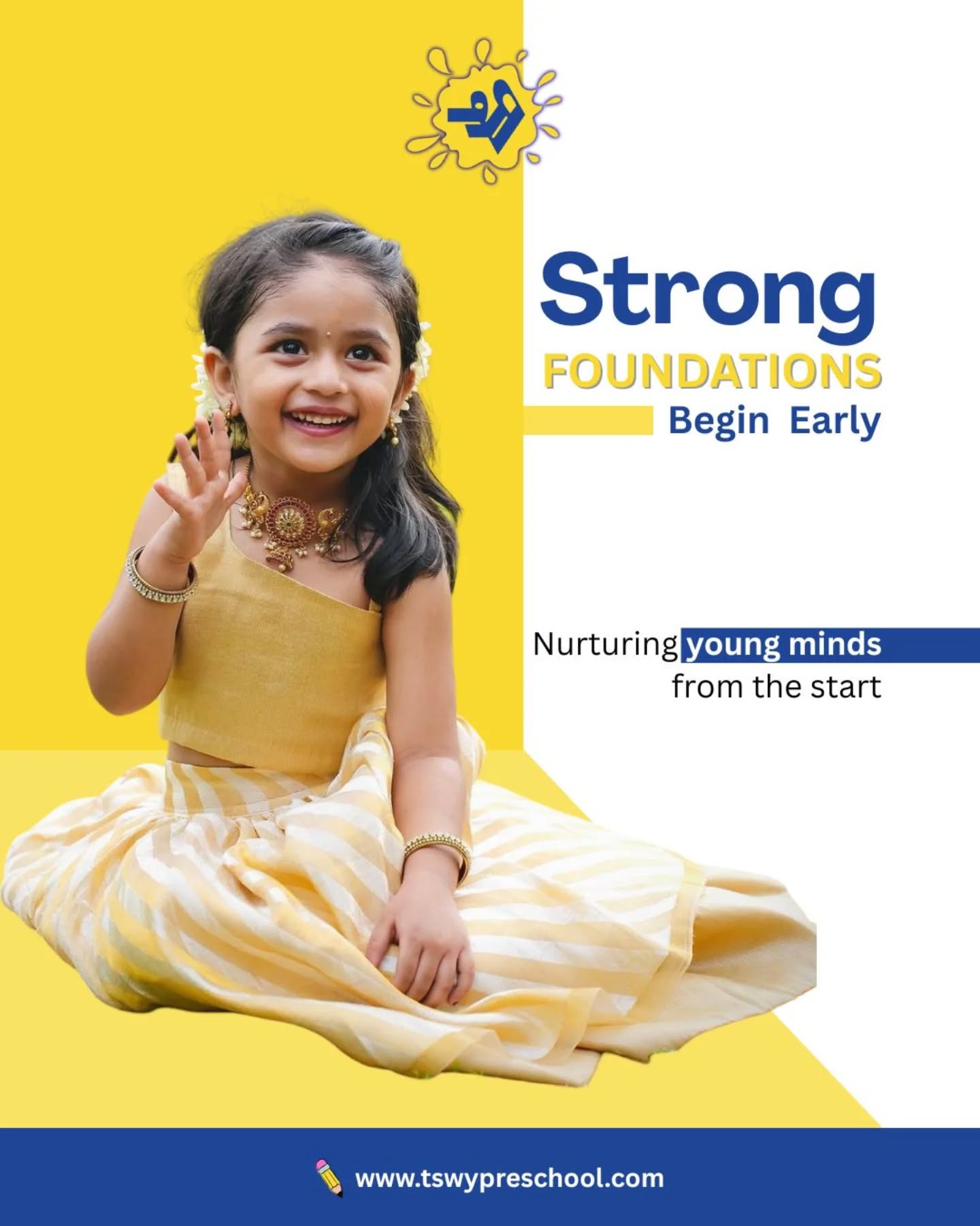 Strong foundations don’t happen by chance —
they begin early, with care, curiosity, and the right environment. 🌱
At TSWY Preschool, we nurture young minds from the very start,
building confidence, values, and a lifelong love for learning. 💛
Because every bright future begins with a strong beginning.🌐 www.tswypschool.com#StrongFoundations
#BeginEarly
#TSWYPreschool
#EarlyYearsEducation
#PreschoolLearning
NurturingYoungMinds
FoundationYears
