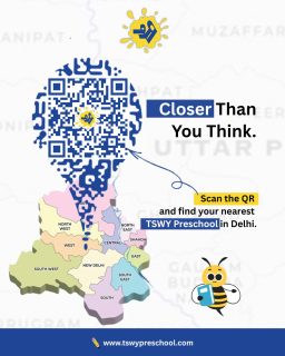 Closer than you think. 💛Your child’s journey of wonder, imagination, and discovery might just be around the corner.Scan the QR code to find your nearest TSWY Preschool in Delhi and step into a space where curiosity is nurtured, confidence is built, and learning feels joyful. ✨Because the right beginning should always be within reach.#TSWYPreschool #DelhiPreschool #PreschoolInDelhi #EarlyChildhoodEducation #SchoolNearMe #PlayBasedLearning #HolisticLearning #ParentsInDelhi #DelhiParents #AdmissionsOpen #WonderImagineDiscover #BestPreschoolDelhi #learningbeginshere