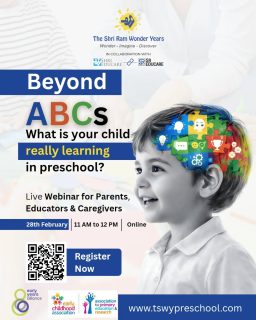 What is your child really learning in preschool?
It’s not just ABCs — it’s confidence, curiosity, and cognitive growth.
Join our expert-led live webinar and understand the science behind early learning.
📍 Online | 28th February | 11 AM – 12 PM
#ParentingMatters #EarlyYears #PreschoolLife #ChildGrowth #MindfulParenting EarlyChildhood