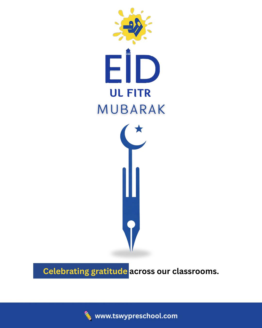 Eid is a beautiful reminder of gratitude, kindness, and togetherness 🌙
At TSWY Preschool, our classrooms celebrate more than festivals—we celebrate values that shape compassionate hearts.This Eid-ul-Fitr, we wish our families peace, joy, and moments filled with love.
Because when children learn gratitude early, it stays with them for life. 💙#EidUlFitr #EidMubarak #FestivalOfGratitude #InclusiveEducation #PreschoolValues #TSWYPreschool #CelebratingTogether #TeachingGratitude #CulturalLearning #EarlyChildhoodEducation #PreschoolLife #ValuesBasedLearning #UnityInDiversity