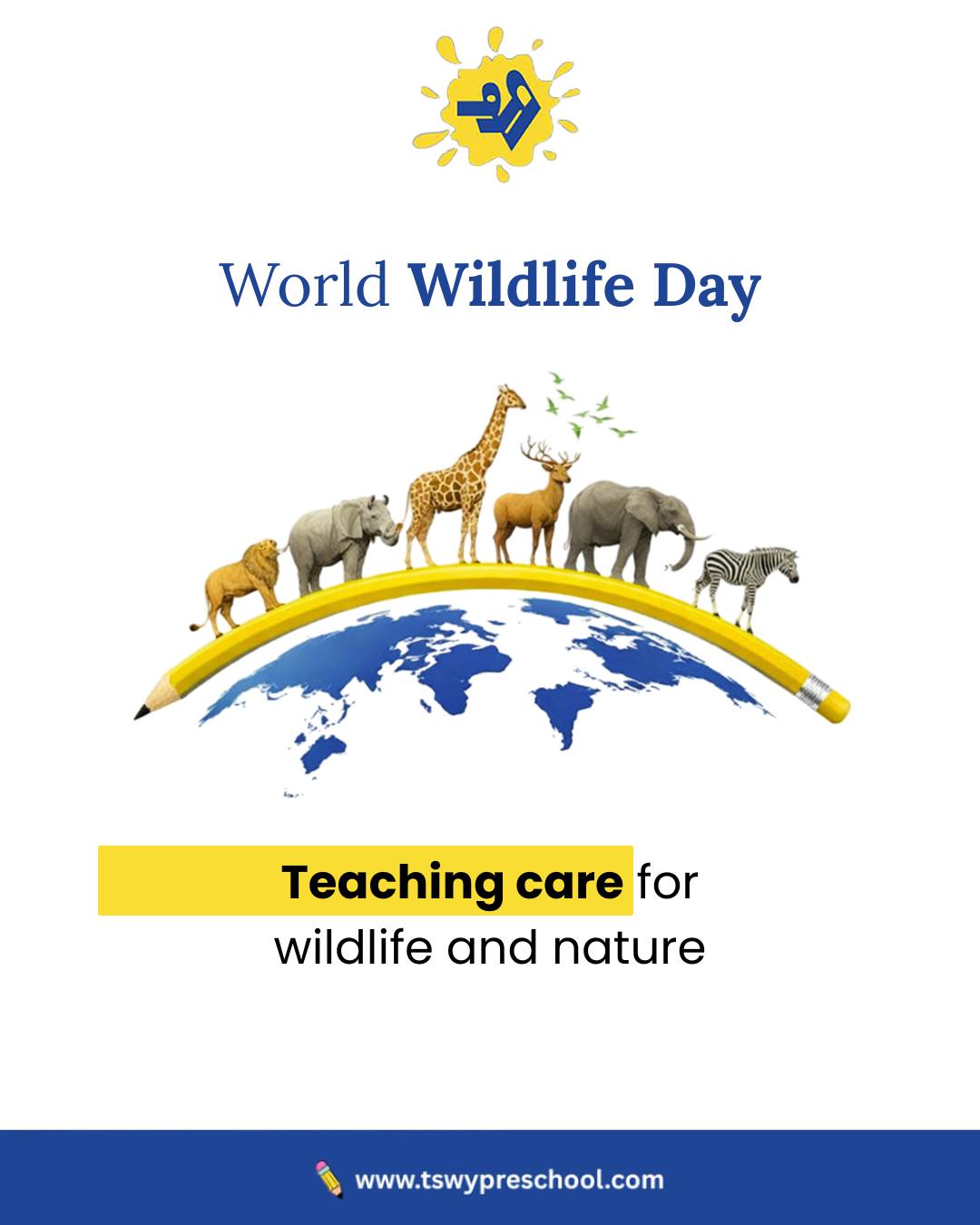 On this World Wildlife Day, we plant the seeds of kindness early 🌍
When children learn to care for animals and nature, they grow into adults who protect the planet—not exploit it.At TSWY Preschool, care for wildlife begins with curiosity, empathy, and everyday conversations that shape responsible hearts 💛
Because loving nature is a habit best learned young.
#WorldWildlifeDay #WildlifeEducation #NatureBasedLearning #EarlyChildhoodEducation #PreschoolLearning #TSWYPreschool #EnvironmentalAwareness #TeachingCare #LearningThroughNature #EcoFriendlyKids #KindnessBeginsEarly #PreschoolLife #FutureStewards #PlayBasedLearning #responsiblecitizensofindia