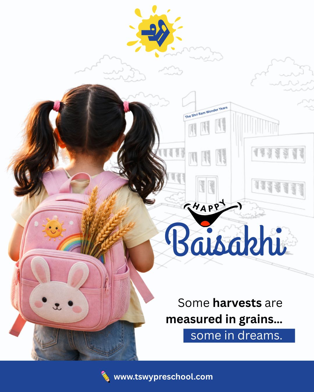 On Baisakhi, we celebrate the harvest of not just fields—but of dreams, hopes, and little beginnings. 🌾Because the most meaningful harvest isn’t what we gather… it’s what we grow within. ✨Every child carries seeds of potential—when nurtured with care and learning, they bloom into a future full of possibilities.At TSWY, we believe every small step today leads to a beautiful tomorrow. 🌱#HappyBaisakhi #HarvestOfDreams #NewBeginnings #LittleDreamsBigFutures #TSWYPreschool #EarlyChildhoodEducation #LearningThroughPlay #HolisticGrowth #FutureReadyKids #NurturingYoungMinds #EducationWithLove #GrowthJourney #InspiringChildren #ProsperityAndHope