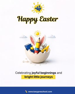 On Easter, we celebrate the magic of new beginnings—
where every small start holds the promise of something beautiful. 🌼Just like a shell breaks to reveal life, every child blossoms when nurtured with love, curiosity, and care.Little journeys today become extraordinary stories tomorrow. ✨Let’s celebrate growth, joy, and the endless possibilities within every young mind.#HappyEaster #JoyfulBeginnings #NewBeginnings #LittleJourneys #EarlyChildhoodEducation #PreschoolLife #LearningThroughPlay #HolisticGrowth #TSWYPreschool #FutureReadyKids #NurturingMinds #BrightFutures #ParentingJourney #EducationWithLove