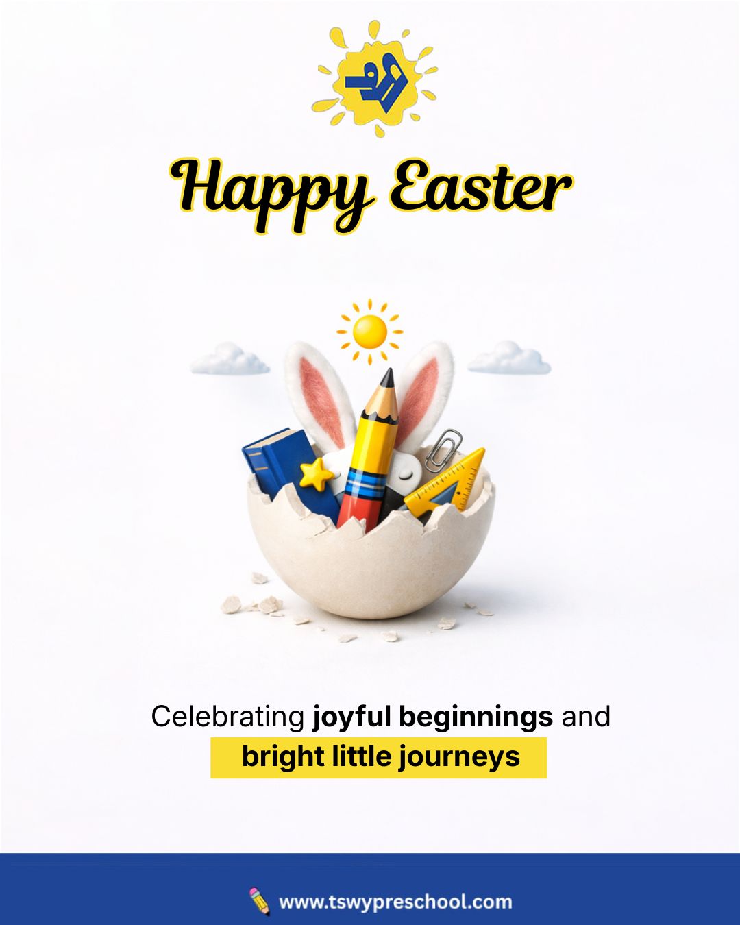 On Easter, we celebrate the magic of new beginnings—
where every small start holds the promise of something beautiful. 🌼Just like a shell breaks to reveal life, every child blossoms when nurtured with love, curiosity, and care.Little journeys today become extraordinary stories tomorrow. ✨Let’s celebrate growth, joy, and the endless possibilities within every young mind.#HappyEaster #JoyfulBeginnings #NewBeginnings #LittleJourneys #EarlyChildhoodEducation #PreschoolLife #LearningThroughPlay #HolisticGrowth #TSWYPreschool #FutureReadyKids #NurturingMinds #BrightFutures #ParentingJourney #EducationWithLove