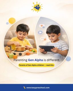 Stop calling them “too much.”
They’re just experiencing too much.Gen Alpha children aren’t difficult—
they’re navigating a world that’s louder, faster, and heavier than ever before.Too many instructions.
Too much stimulation.
Too little pause.So before we correct the behavior,
let’s understand the feeling.Listen first.
Name the emotion.
Create safety.Because when a child feels understood,
they don’t act out… they calm down.✨ Connection before correction. Always.TSWY Preschool — Nurturing minds with understanding. 💛#GenAlphaParenting #ConsciousParentingIndia #GentleParenting #EmotionalRegulation #PreschoolEducation EarlyChildhoodDevelopment ParentingTips MindfulParenting PositiveParenting TSWYPreschool ChildPsychology KidsEmotions ModernParenting RaisingConfidentKids ParentingSupport