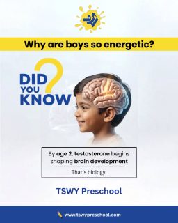 Ever wondered why some children seem extra energetic? 🤔
It’s not just behavior—it’s biology at work.
Early brain development is influenced by hormones, shaping how children move, play, and express themselves.
At TSWY Preschool, we don’t suppress energy—
✨ we channel it into learning, creativity, and confidence.
Because every child doesn’t need control…
they need the right direction 💛#PreschoolLearning #EarlyChildhoodDevelopment #BrainDevelopment #ChildPsychology #ParentingTipsIndia PreschoolIndia KidsLearning ChildGrowth PlayBasedLearning TSWYPreschool SmartParenting KidsDevelopment EarlyLearningMatters ParentingHacks ChildBehavior HolisticDevelopment MontessoriInspired PreschoolActivities LearningThroughPlay RaisingConfidentKids