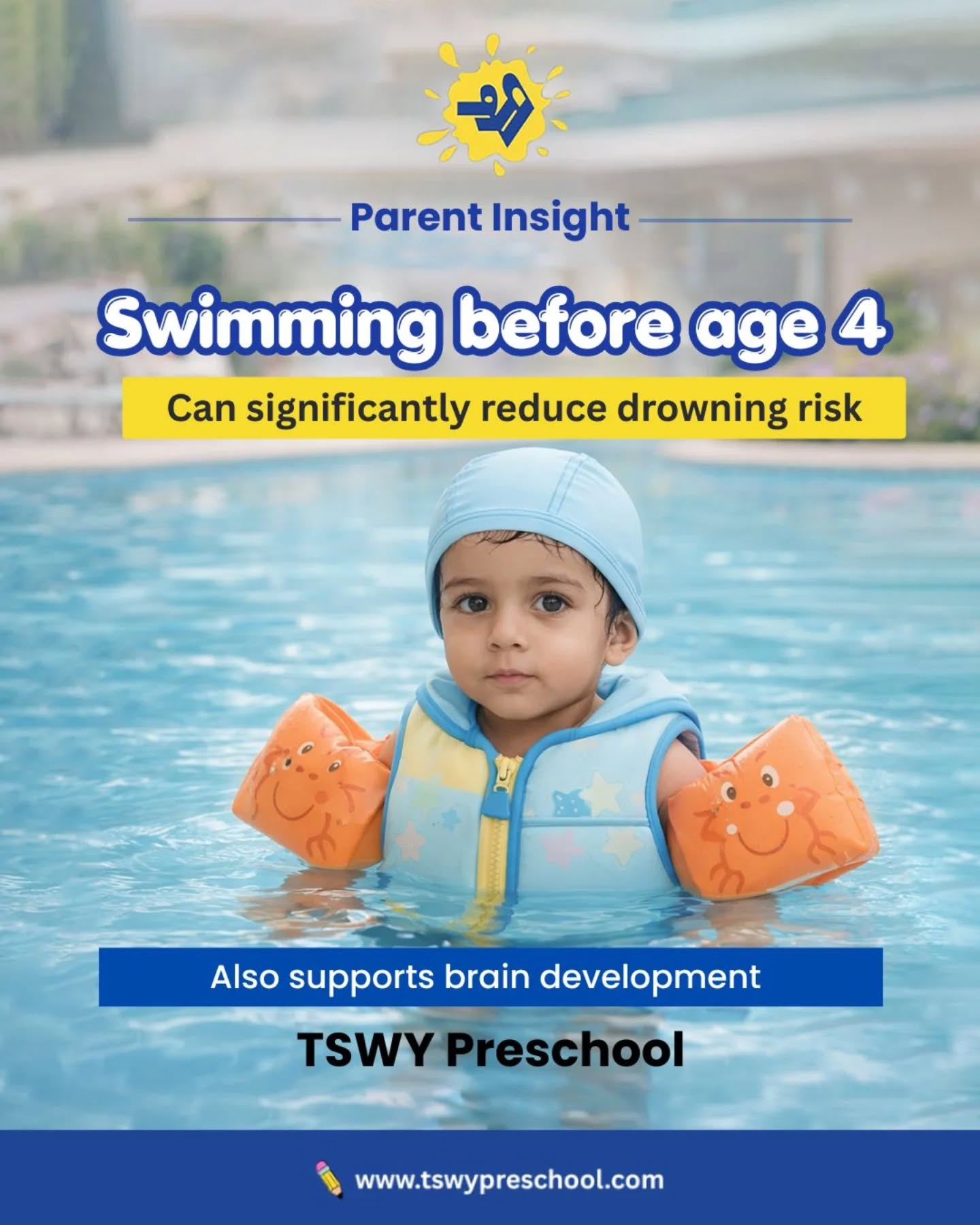 Tiny splashes today, big safety tomorrow 💦👶
Because learning to swim isn’t just cute—it’s a life skill in float mode 🛟✨
At TSWY, we don’t just make waves… we build confident little swimmers (and smarter brains too 😉)#ParentInsight #EarlyLearning #SwimmingForKids #PreschoolLife #ChildSafety BrainDevelopment TSWYPreschool ParentingTips KidsActivities WaterSafety EarlySkills SmartParenting PlayBasedLearning LittleLearners PreschoolIndia SafeKids HealthyChildhood LearningThroughPlay
