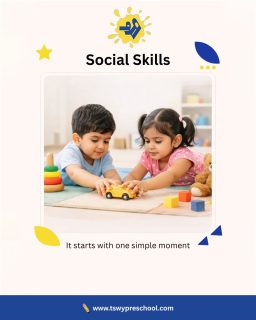 It usually starts like this… 👇“One toy. Mine.” 😤
“Two little hands. Also mine.” 😅And just like that—
👀 social skills enter the chat.A tiny tug…
a little disagreement…
and then—guided gently, not forced—
✨ sharing happens.
✨ empathy begins.
✨ friendships are born.Because learning to say “let’s play together”
is a bigger lesson than ABCs.From mini conflicts → to giggles & teamwork 🤝
From “mine” → to “ours” 💛At TSWY Preschool,
we turn everyday moments into life skills that last forever.#TSWYPreschool #TSWY #TSWYIndia #PreschoolLearning #EarlyChildhoodEducation
#SocialSkills #PlayBasedLearning #ChildDevelopment #PositiveParenting #EmotionalLearning
#KidsLifeSkills #LearningThroughPlay #PreschoolIndia #GrowthMindset #littlelearners