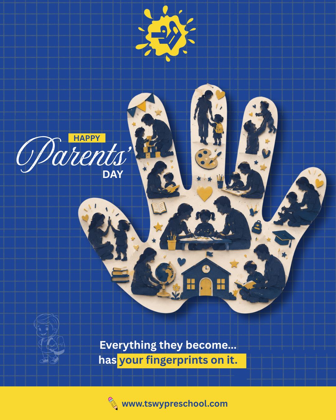 💙👨👩👧👦 The First Teachers. The Forever Heroes. 👨👩👧👦💙This Parents' Day, we celebrate the love, guidance, and countless little moments that shape a child's future.At TSWY Preschool, we believe that learning begins at home and blossoms through a strong partnership between parents and educators. Every encouraging word, bedtime story, warm hug, and shared smile leaves a lasting imprint on a child's heart.Together, let's continue nurturing confident, kind, and curious learners who are ready to shine.Happy Parents' Day to all the incredible moms, dads, and caregivers! 💛#HappyParentsDay #TSWYPreschool #ParentPartnership #GrowingTogether