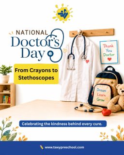 👩‍⚕️ National Doctor's Day | From Crayons to Stethoscopes 💙Every doctor’s journey begins with curiosity, compassion, and the courage to dream. 🌟At TSWY Preschool, we believe that every big dream starts with a small step. Through imaginative play, hands-on learning, and endless encouragement, we nurture the confidence that helps little learners become tomorrow's doctors, scientists, artists, and leaders.This National Doctor's Day, we celebrate the heroes who heal, inspire, and remind us that kindness is the most powerful medicine. ❤️✨ Here's to every child dreaming big today—and every doctor making a difference every day.
#NationalDoctorsDay #TSWYPreschool #EarlyChildhoodEducation #LearningThroughPlay #BestPreschool