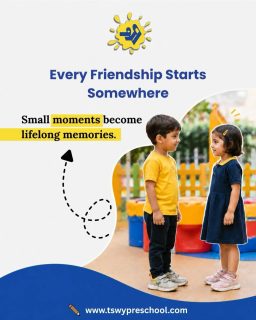The first friendships don't just create memories—they build confidence, kindness, empathy, and teamwork.Every smile shared, every toy passed, and every "Can I play?" is a small step toward lifelong social and emotional growth. At TSWY Preschool, we create a nurturing environment where children learn to connect, collaborate, and grow together through meaningful play.Because some of life's most valuable lessons begin with a simple friendship. 💛✨ Visit your nearest TSWY Centre and watch your child thrive in a community built on learning, laughter, and lifelong friendships.#TSWYPreschool #EarlyChildhoodEducation #PreschoolLife #SocialEmotionalLearning #FriendshipMatters